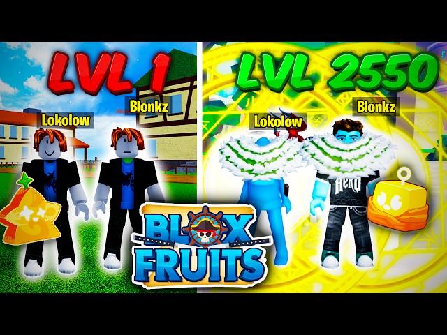 PASSEI 1.000 DIAS UPANDO DO LVL 1 AO 2550 NO BLOX FRUITS - O FILME @blonkz