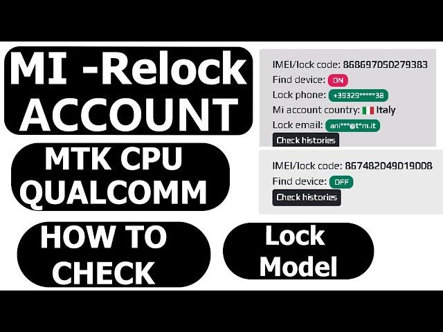 How To Check Mi Account Relock or Lock Model - Mi Relock Model - MTK & QUALCOMM CPU 