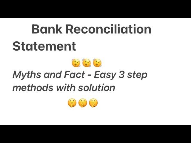 Bank Reconciliation Statement | BRS | cash book | pass book | cb  | pb | example | solution