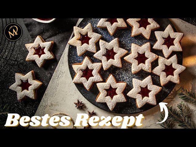 Das beste Spitzbuben Rezept - Plätzchen in Perfektion / Weihnachtskekse selber backen 