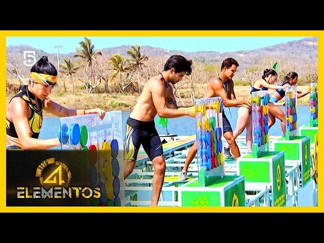 Cinco rondas en reto de agua de poder | Reto 4 Elementos la liga extrema | El 5