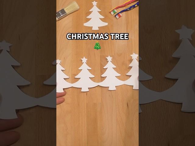 EASY BEAUTIFUL PAPER GARLAND WITH CHRISTMAS TREES | CHRISTMAS CRAFTS INCL ART