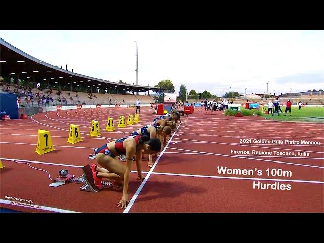Women's 100m Hurdles.  Golden Gala Pietro Mennea. Firenze, Regione Toscana, Italia.  (10/6/2021)