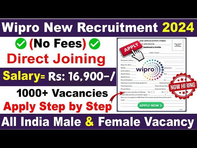 1000 Vacancies  Wipro Work From Home Jobs in Tamil Nadu 2024 | How to Apply Step by Step | SVA