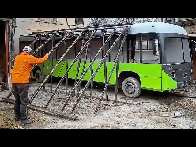 Man Turns OLD BUS into Amazing MOBILE HOME | DIY Conversion by @guvencsyn