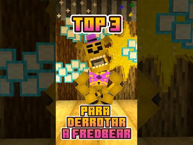 top 3 mejores maneras para derrotar a fredbear #fnaf #juegos #minecraft