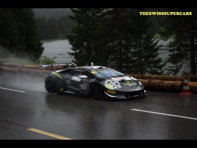 Lamborghini Huracan Super Trofeo on the road - burnout and sound!