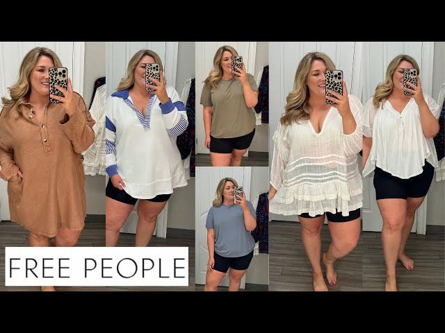 FREE PEOPLE L/XL HAUL ON A PLUS SIZE BODY