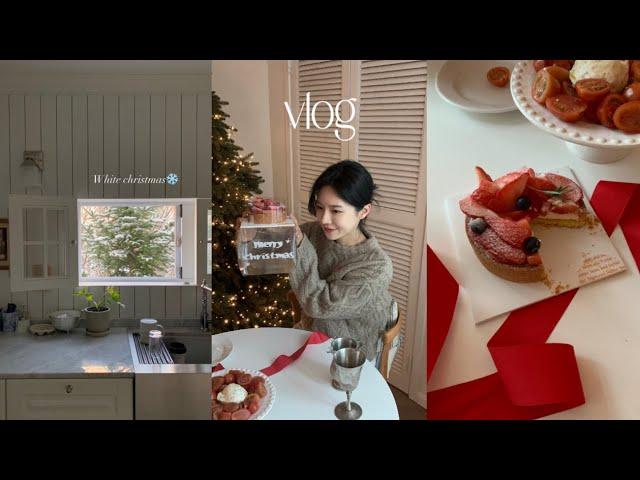 VLOG/일상브이로그, 화이트 크리스마스️️ 집에서 두찜시켜먹고 언니들이랑 소소한 파티, 서울 쇼핑데이트 (빈티지샵 옴니피플,어썸니즈,더바넷,잠옷)