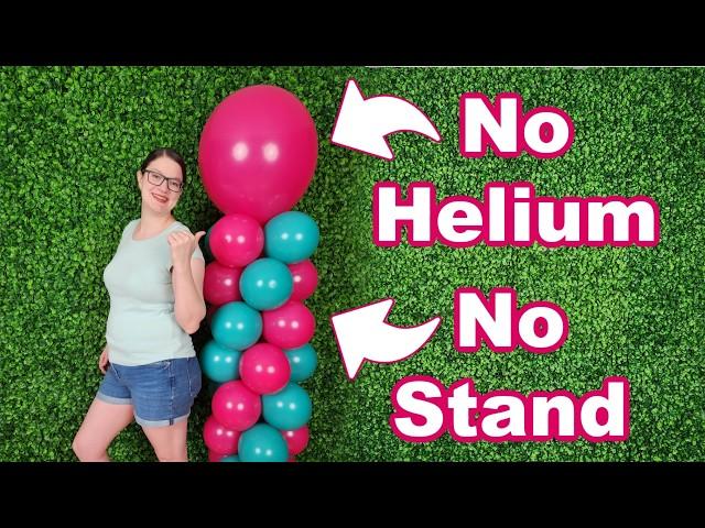 How to Make a Balloon Column Without a Stand (Beginner Friendly)