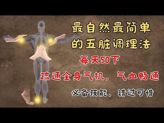 最自然简单的五脏调理方法， 每天50下，疏通全身气机，不看亏了| 天池穴｜神封穴｜肺腧穴｜踮脚｜腋窝｜肘窝｜揉腹｜中医养生｜身体调理｜气血疏通｜经络养生｜针灸理疗｜【中医针灸理疗师Jimmy】