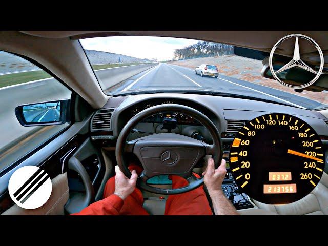 1997 Mercedes-Benz CL 500 W140 Coupé POV TEST DRIVE ON GERMAN AUTOBAHN 