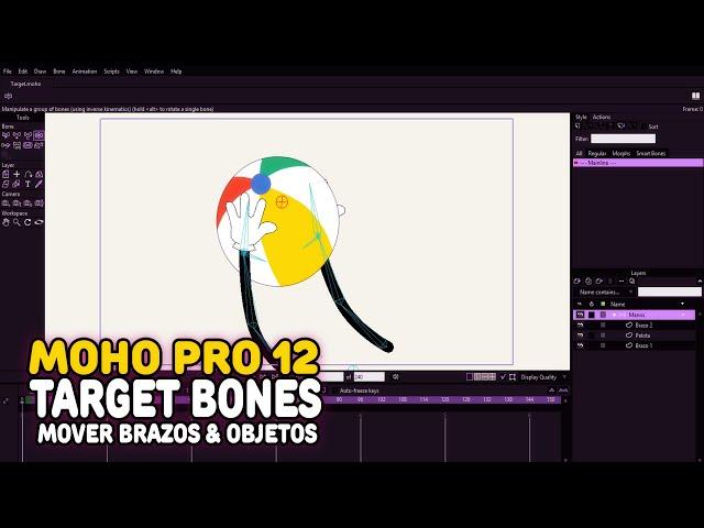 TUTORIAL TARGET | MOVER BRAZOS Y OBJETO | MOHO PRO 12