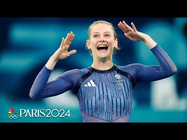 Bryony Page springs to a HUGE SCORE to secure first trampoline gold | Paris Olympics | NBC Sports