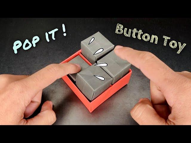 Origami POP IT BUTTON Fidget toy - NO GLUE [origami fidget toy, origami pop it]