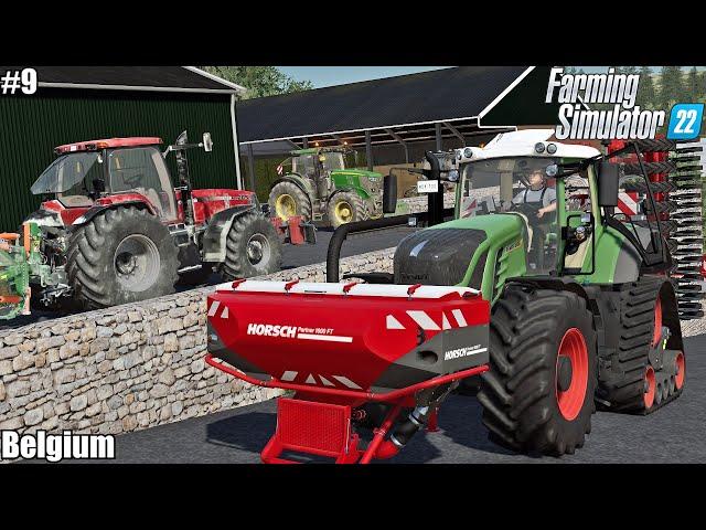 SPREADING LIME, SOWING WHEAT and TRANSPORTING STRAW W/JOHN DEERE│BELGIUM│FS 22│9