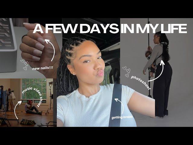 SPEND A FEW DAYS WITH ME!! GETTING BOHO BRAIDS, VIDEOSHOOTS, NEW NAILS | NIA KAJUMULO