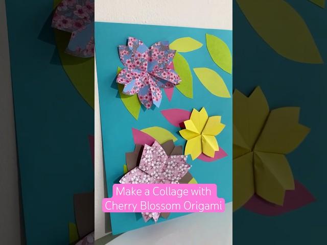 Make a Collage with Cherry Blossom Origami