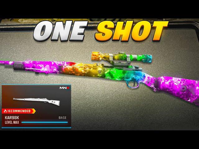 new *ONE SHOT* KAR98 CLASS SETUP in WARZONE 3!  (Best KAR98K Loadout) - MW3