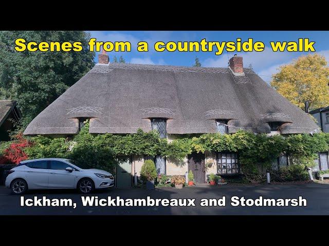 [Kent, UK] English countryside near Canterbury: Morning birdsong and a variety of village buildings