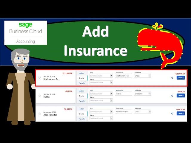 Add Insurance 420 Sage Business Cloud Accounting 2020