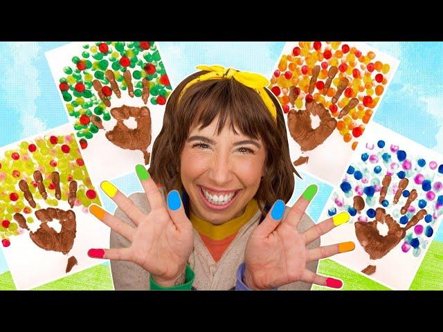 Finger Painting Colorful Seasons Tree Craft | Create with Bri Reads!