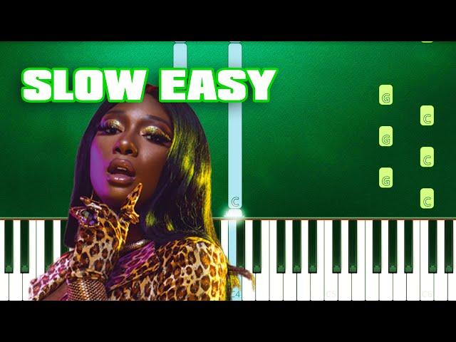 Megan Thee Stallion - Girls in the Hood (Slow Easy Piano Tutorial) (Anyone Can Play)