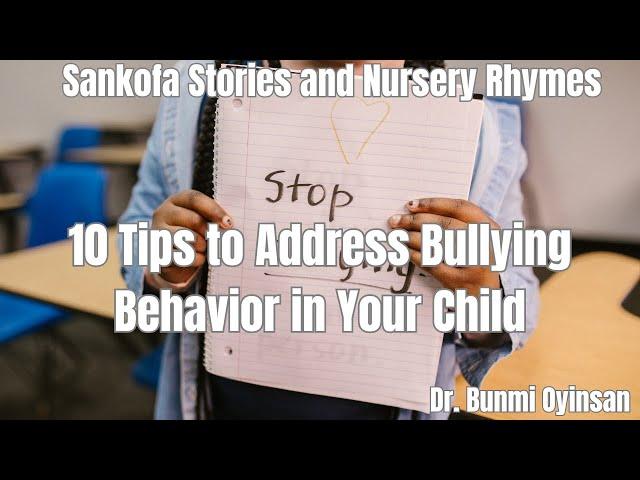 10 Tips to Address Bullying Behaviour