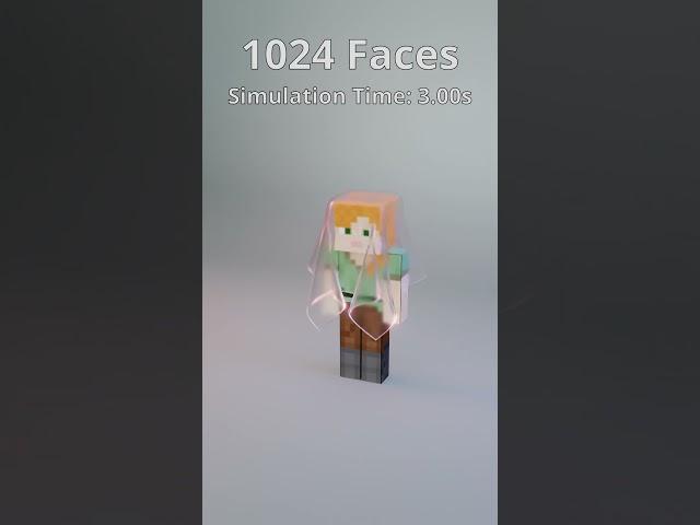 Minecraft Alex vs Cloth Simulation | Satisfying 3D Animation