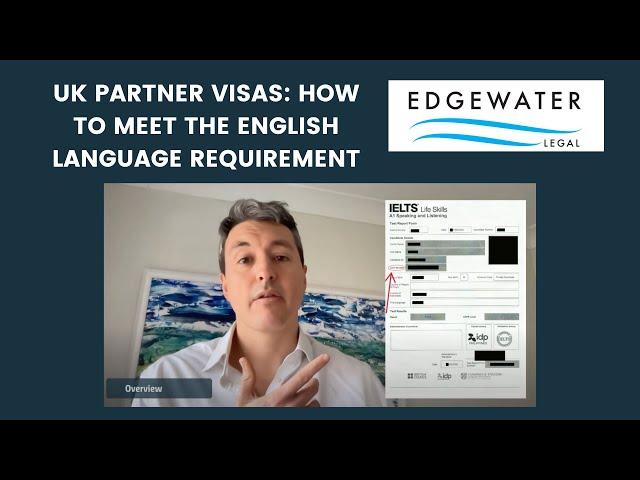 How to meet the English language requirement in a UK partner visa application