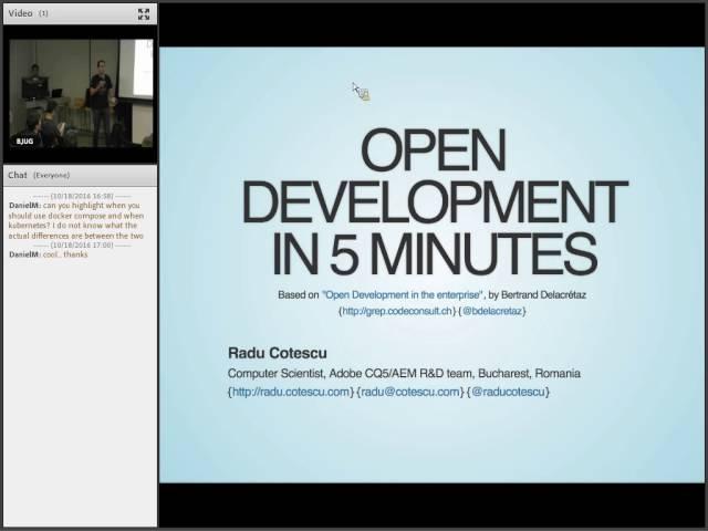Open Development in 5 minutes - Robert Munteanu