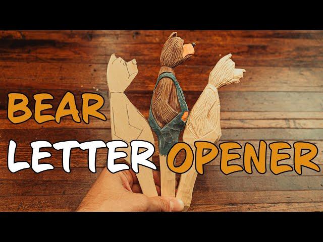 Simple Bear Letter Opener || Great Carving For A Gift