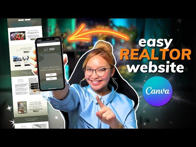 Design a Real Estate Agent WEBSITE in 1-HOUR with Canva Websites!