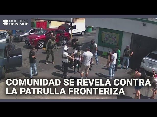 Enmascarados y armados: agentes de Inmigración acorralan a trabajador inmigrante para detenerlo