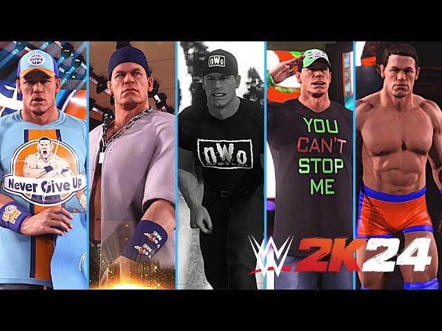 John Cena All Version Entrances in WWE 2K24 !!!