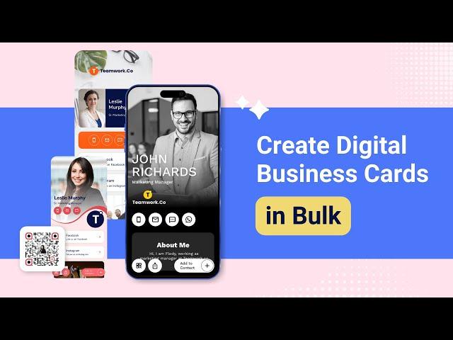 How to create Digital Business Cards in bulk? #digitalbusinesscard #ecards