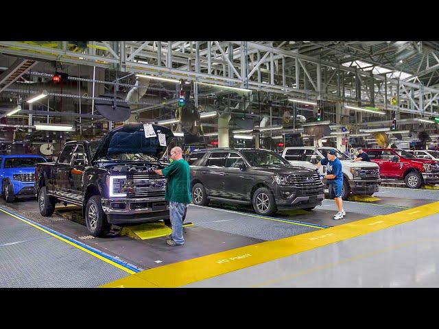 Inside Ford Massive Factory Producing Thousands of Trucks per Day - Production Line