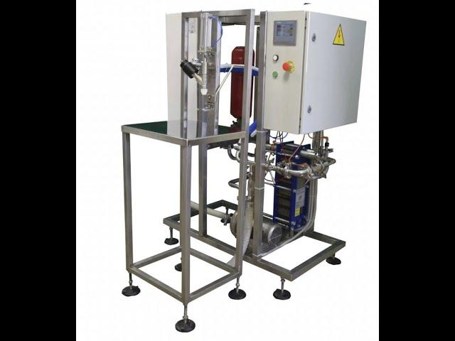 Juice pasteurizer with filling machine