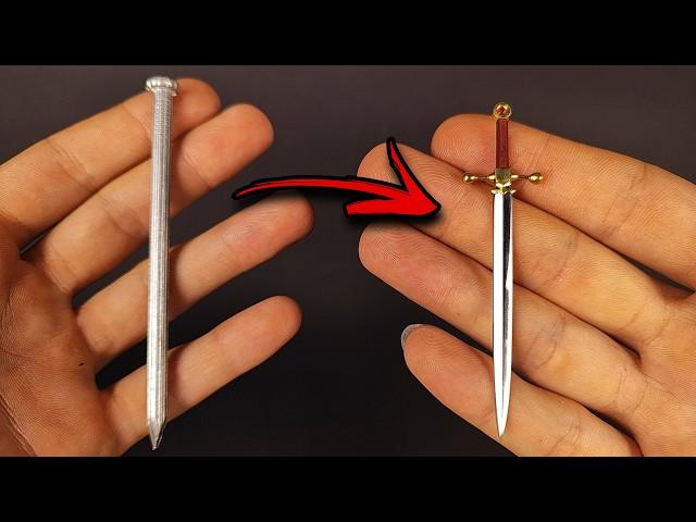 Create a Miniature Sword from a Steel Nail – Sword Making with a Nail