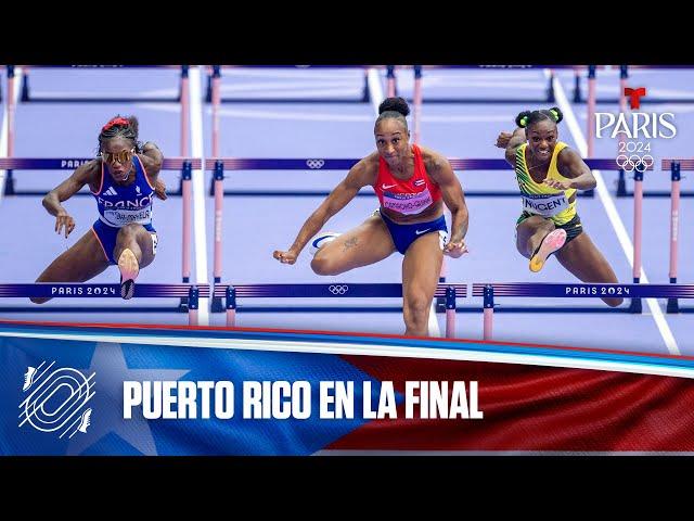 Jasmine Camacho-Quinn de Puerto Rico en la final de 100 m Vallas | Juegos Olímpicos París 2024