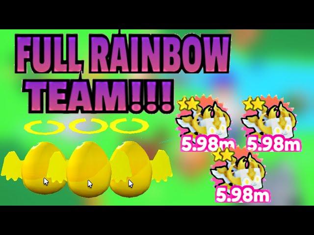 SPENDING 41 BILLION FANTASY COINS & MAKING A FULL RAINBOW TEAM!! Roblox Pet Simulator X