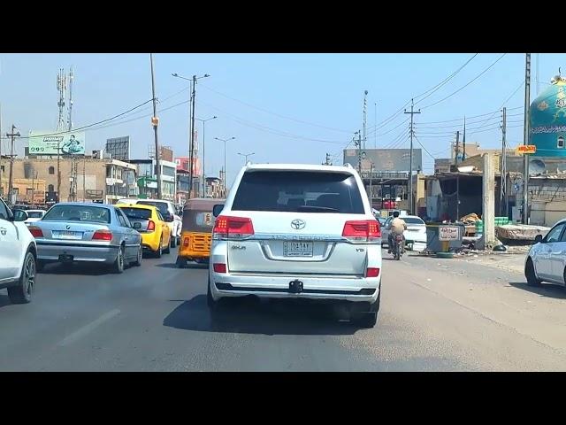 Driving in the roads of Basra, Southern Iraq, Basrah street tour