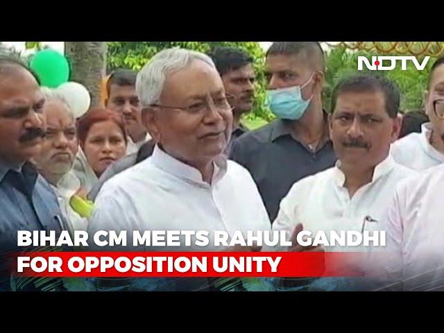 Nitish Kumar Meets Rahul Gandhi For Opposition Unity, Arvind Kejriwal Next