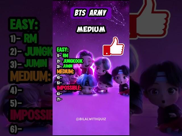 Guess the BTS Member!  Can You Name Them All? #BTS #KpopQuiz #shortschallenge #shorts