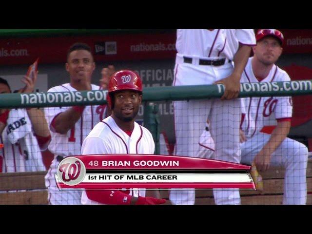 CLE@WSH: Goodwin notches first career hit in 8th