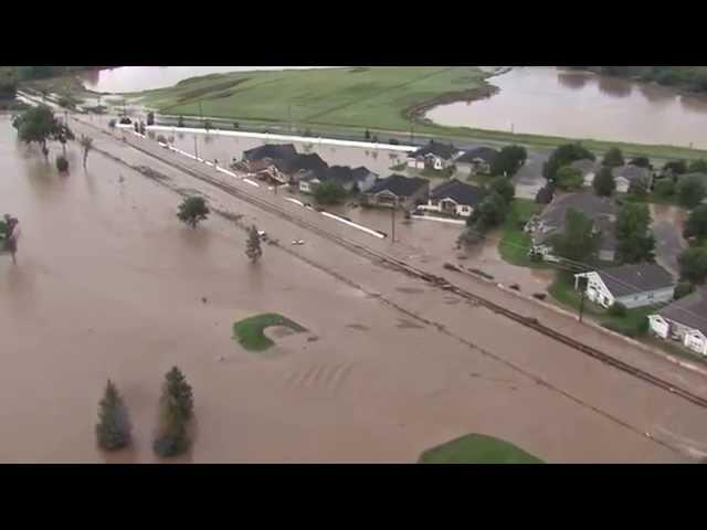 Longmont 9th Heading East - Aerial Footage 9/13/13