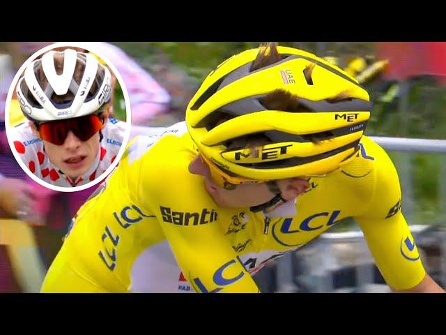 Tadej Pogacar gives Vingegaard The Look on Isola 2000 | Tour de France 2024 Stage 19