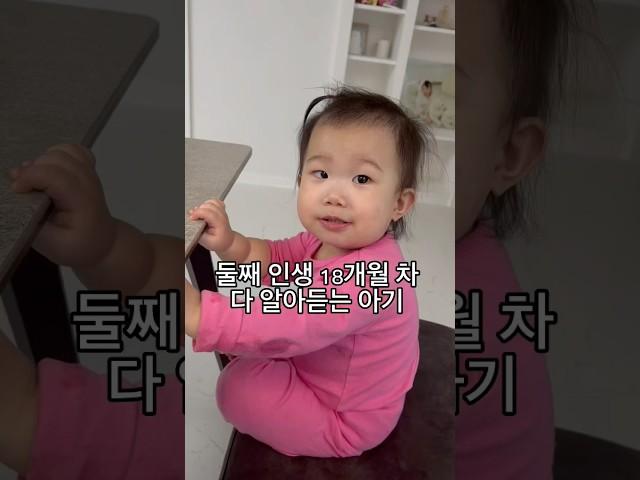 둘째는 알아서 크는 듯 .. 말도 다 알아듣고 ️ #싸악부부
