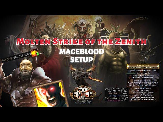 Molten Strike of the Zenith | MageBlood End Game setup + Jewel Crafting | PoE 3.25