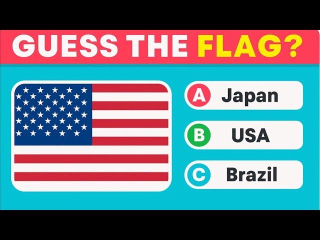 Guess the Flag Quiz  | Can You Identify All 40 Country Flags?